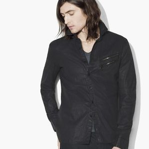 John Varvatos Resin Coated Shirt Jacket
